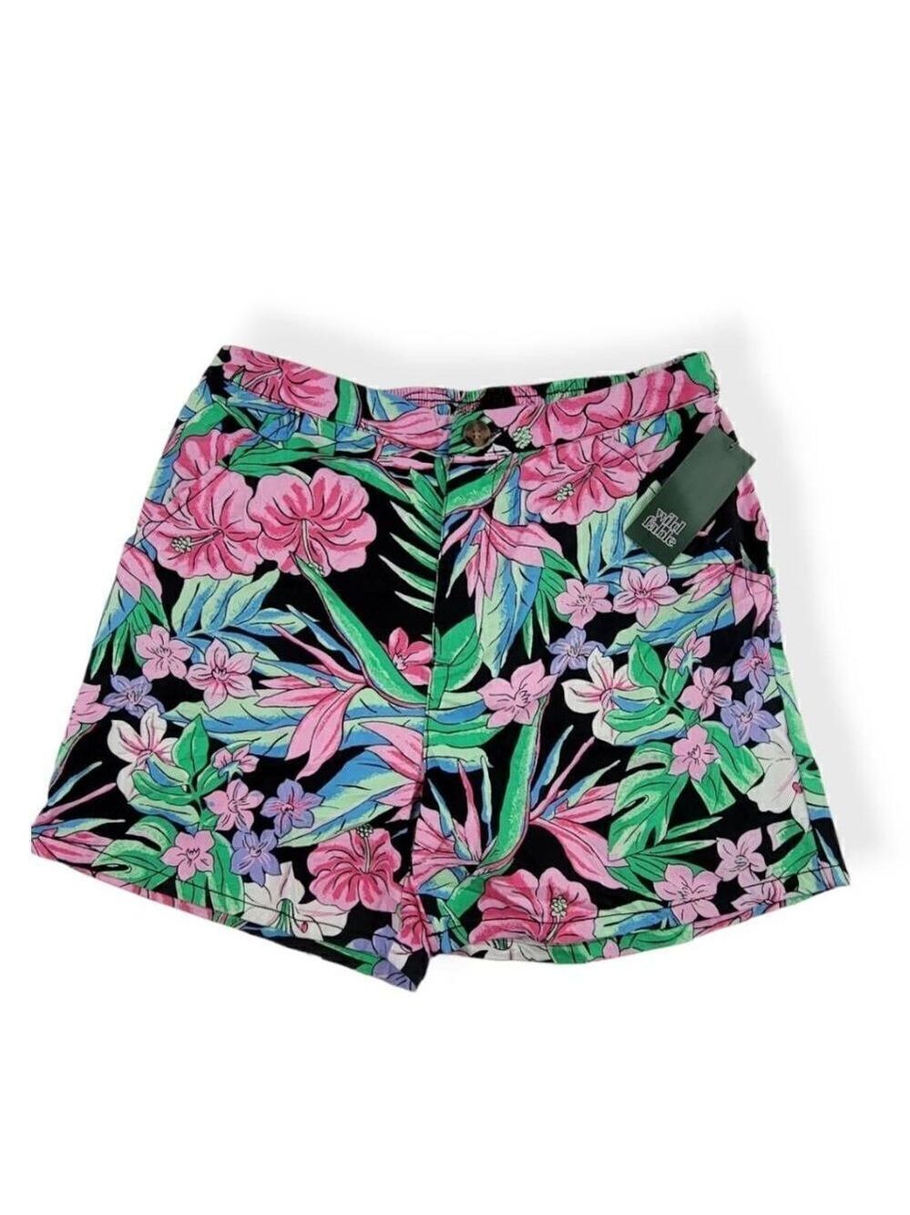 Wild Fable Black Tropical Floral Shorts XS